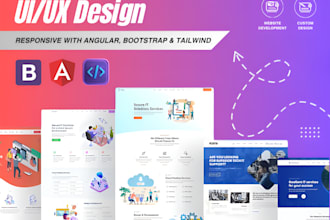 breathtaking websites UI UX design and development with angular, tailwind