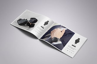 design business brochure or product catalog
