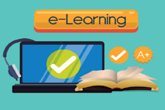 create elearning course content, lesson plans, curriculum, book or ebook design