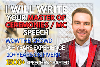 write an engaging mc speech for your wedding or event