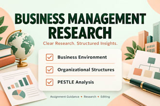 do business management research, environment, structure assigned pestle analysis