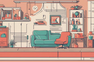 create a unique flat vector illustration