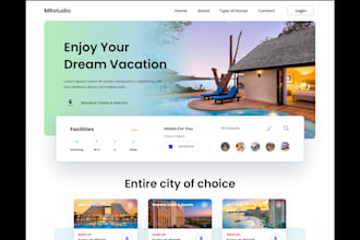 build hotel booking website, hotel reservation airbnb clone real estate website