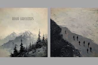 design monochromic album cover art for your single, ep or album