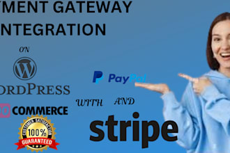 integrate paypal and stripe payment gateway in woocommerce