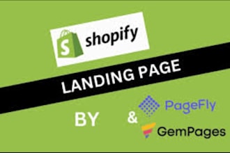 design shopify landing page, samcart, gempages, homepage,samcart landing page