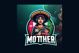 do amazing mother esports mascot logo with vector file