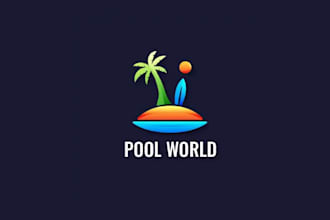 make high resolution swimming pool logo