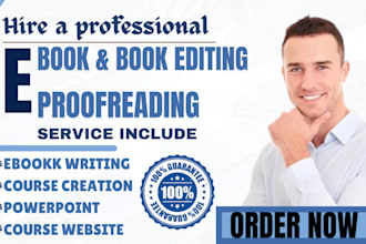 proofreading ebook, grammar check, developmental and line editing