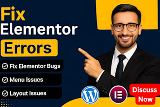 be your elementor expert and fix elementor bugs, menu and layout issues