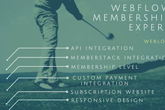 webflow membership webflow member stack firebase membersonic subscripton website