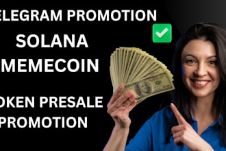 telegram promotion, crypto presale, and raise 2m investors for solana successful