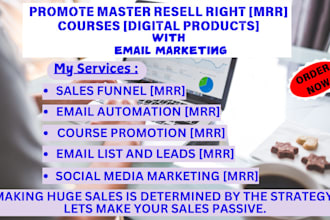 promote master resell rights courses with email marketing for huge sales
