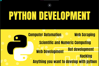 write python scripts for data analysis, automation, scraping and ml models