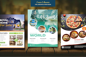 do flyer menu card poster and brochure design