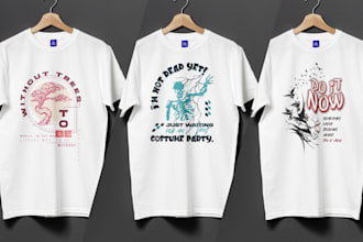 do elevate your brand unique custom typography tshirt design
