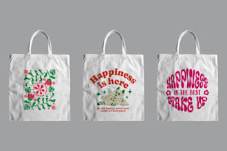 create a tote bag design in any style
