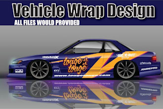 design car wrap vehicle wrap truck wrap boat wrap racing car wrap design