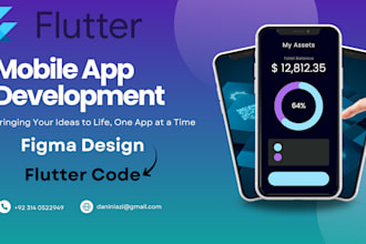convert figma to flutter code, android and ios app