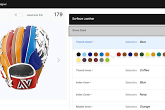 personalize your 3d 2d baseball glove or customizer with zakeke and kickflip