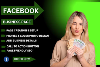 create business focused facebook page and design