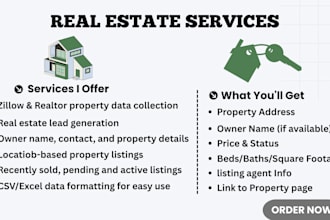 extract accurate real estate leads and property data from zillow and realtor