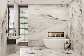 do realistic bathroom interior design