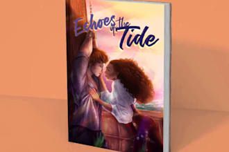 create romance or fantasy illustrated book covers