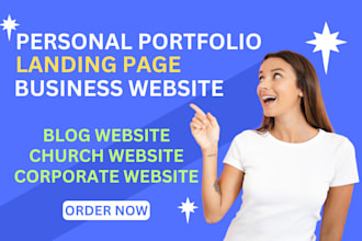 build portfolio, landing page, blog, church, corporate or business website