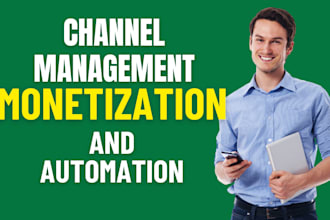 be your youtube channel manager and success advisor