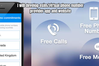 build esim provider app, temp number app, virtual phone number app, provider API