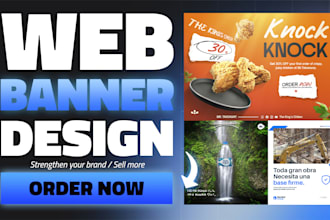 design a professional website banner ads, header, web images