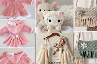 write detailed christmas crochet pattern designs with picture pdf video tutorial