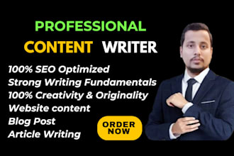 be your professional SEO content writer  that rank on google