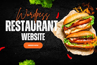 design a restaurant wordpress website or cafe website