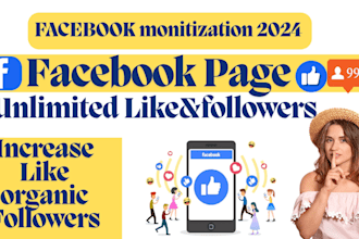 get 100k organic likes and followers increase your fb page