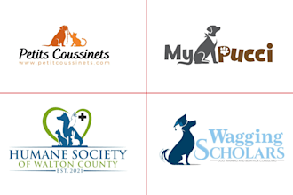 do modern minimalist animal dog, pet care veterinary logo