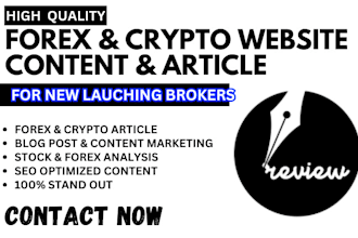 compose quality articles content blog post 4 new forex website broker and crypto