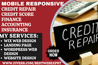 design tax loan credit repair finance accounting bookkeeping insurance website