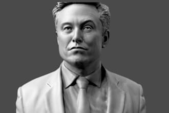 do realistic 3d head, bust and full body for 3d printing