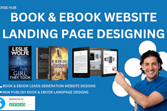do book and ebook lead generation website landing page design