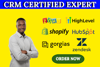 setup zendesk gorgias freshdesks hubspot pipedrive ai automation CRM for shopify