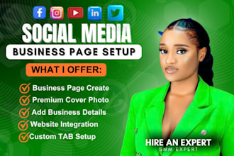facebook business page create and setup, social media page setup, accounts