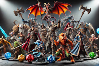 sculpt custom model miniature character design action figure tabletop toys dnd
