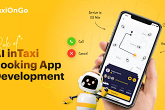 develop ai taxi booking system ai detection, ai ride sharing app ai tracking app