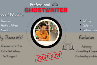 ghostwrite your non fiction book, self help, problem solving ebook ghostwriter