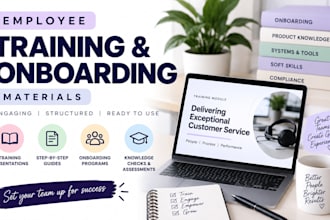 develop professional employee training and onboarding materials