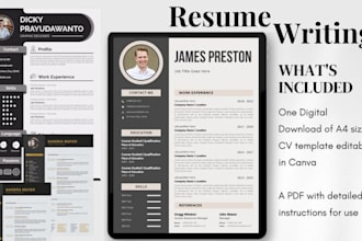 edit rewrite a professional tech resume or CV, resume template, cover letter
