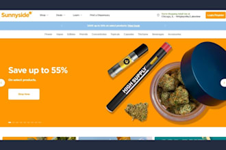 build cannabis ecommerce website vapor accessories store for cbd hemp marijuana