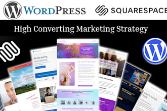 design expert wordpress website landing page ecommerce squarespace elementor re